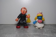 Gargamel Smerfetka stare gumowe figurki Smerfy Germany 1991