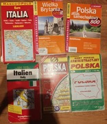 Zestaw 6 Atlasów Polska, Wielka Brytania, Włochy