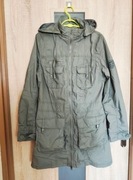 120 Kurtka parka przejściowa z kapturem szaro zielona khaki rozmiar 40/42