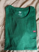 Levis ciemnozielony butelkowy t-shirt rozm XL naszywka czerwone logo 
