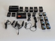 Newell: 8x LP-E6 + 6 ładowarek zasilacz Sony AC-VL1 + zestaw kabli car-DC