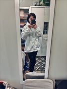 Biała bluza z kapturem (oversize)