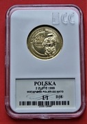 2 Złote  1999 r -  Wstąpienie  Polski do NATO     GCN  MS 66 !!