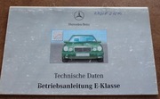 MERCEDES  E-Klasse  dane techniczne  wszystkie modele -55 stron  niemiecki