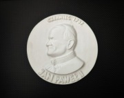 PAPIEŻ JAN PAWEŁ II czerwiec 1987 - płaskorzeźba okrągła