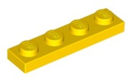 LEGO 2x3710 plate Yelow 1x4 używane