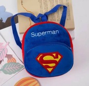 Plecak szkolny przedszkolny Superman niebieski pluszowy 2 komory  pikachu 