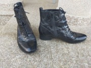 ECCO nr 41 wygodne czarne botki skóra