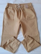 TU nowe z metką joggery spodnie 14 XL 42 karmelowe beżowe ściągacze casual