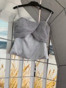 Szaro srebrny gorset r.36