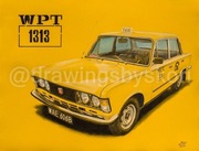 Rysunek 50x65 cm - Polski Fiat 125p Zmiennicy