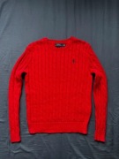 Polo Ralph Lauren Cable Knit Sweater Damski Sweter Warkocz Premium Oryginał