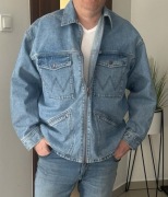 Męska Kurtka Katana Jeansowa Wrangler Zip Through Azure Blue W48973Y95 M