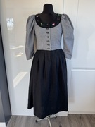 Sukienka Vintage dirndl Tirol Montana lniana M