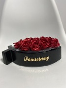 recznie robiony stroik pamiętamy flowerbox na cmentarz wieczne róże