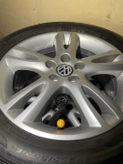 Felgi  16".    5x100  + opony letnie Dunlop S