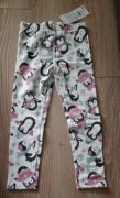 Legginsy little kids ocieplane 110 pingwinki