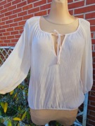 H&M Divided tunika bluzka koszula szyfonowa srebrna nić boho elegancka r 38