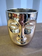 Złota lustrzana doniczka twarz 