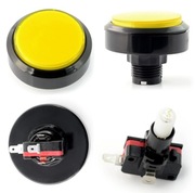 Przycisk Button FIRE Arcade, Podświetlane 12v, otwór 24mm, szer 62mm