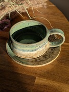 Filiżanka z talerzykiem | ceramika | handmade | Dzień Babci i Dziadka 