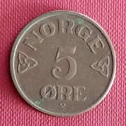 NORWEGIA  5 ore  1953  / CZYTAJ  OPIS /