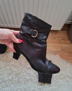 Botki skóra naturalna brązowe Ara roz.40