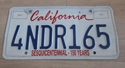 Tablica rejestracyjna Kalifornia California