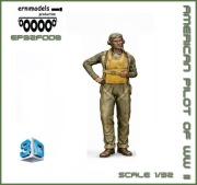 Figura pilota z druku  3D  wysoka jakość   1/32