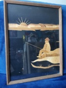 Obraz ze słomy Wędkarz 