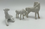 Figurki porcelanowa: „Konie rodzina”
