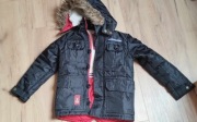 kurtka zimowa chłopięca z kapturem 6/7lat (r.122)