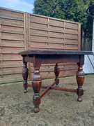 Drewniany stół eklektyczny rozkładany unikatowy antyk 