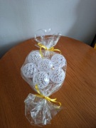 Komplet szydelkowych bombek 