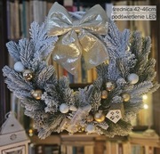 Piękny, świąteczny wianek śr. 42-46 cm, LED,