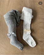 2 pary rajstopy z kokardką 6-8 lat