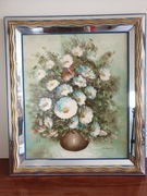 Obraz olejny - Kwiaty w Wazonie - Martwa Natura