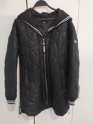 Płaszcz damski czarny połysk