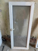 okno pcv 65/147 białe , używane z demontażu