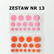 Zestaw KROPEK 32 szt. mix 1, 1,5 i 2 cm Dzień kropki Z13