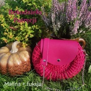 Torebka oreo szydełkowa malinowa