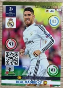 PANINI CHAMPIONS LEAGUE 2014/15 KARTA FANS FAVOURITE SERGIO RAMOS