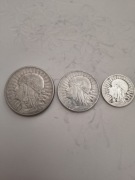 10,5,2zł.Głowa kobiety 1932 i1933r. Srebne