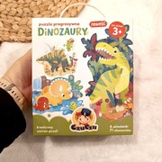 Puzzle CzuCzu progresywne dinozaury dla dzieci 3+ 