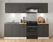 Meble kuchenne komplet BRW grafit szary