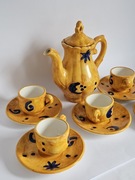Zestaw herbaciany/kawowy,ceramika artystyczna.
