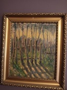 Pejzaz z plotem Kazimierz Zielenkiewicz 1906-1988 Caziel