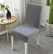 Pokrowiec na krzesło szary uniwersalny elastyczny 1 szt