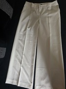 Eleganckie spodnie Palazzo w kant, białe rozm. 44