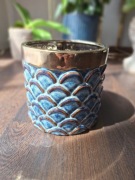Osłonka ceramiczna złota turkus 15x15